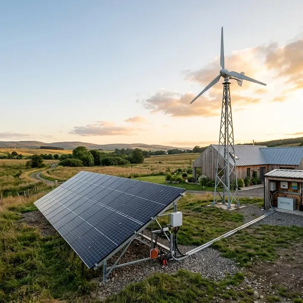 How does a solar wind hybrid system work?