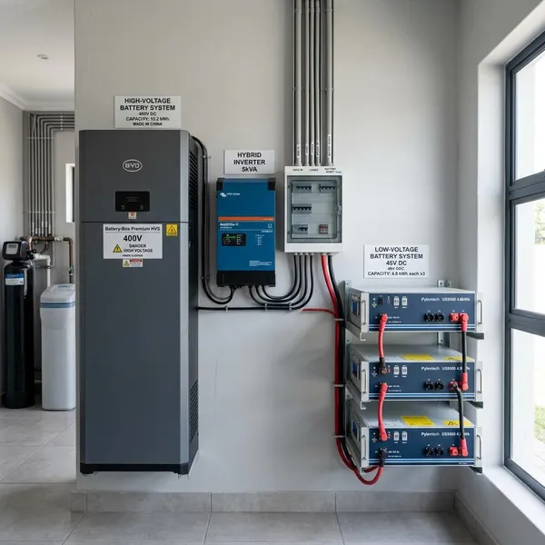 high-voltage vs low-voltage batteries for home energy storage