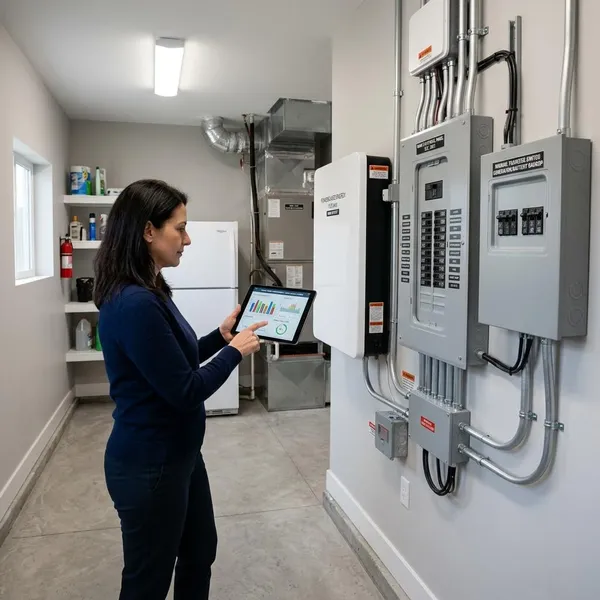 What can a home battery backup with a transfer switch run?