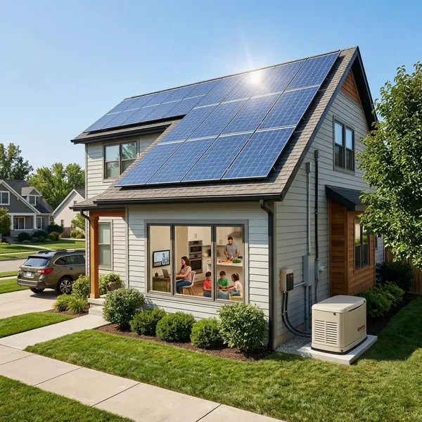 how a solar powered home works with generator backup