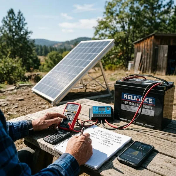 how to calculate charging time of battery by solar panel