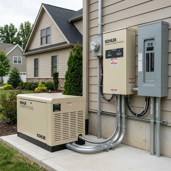 how to connect backup generator to house