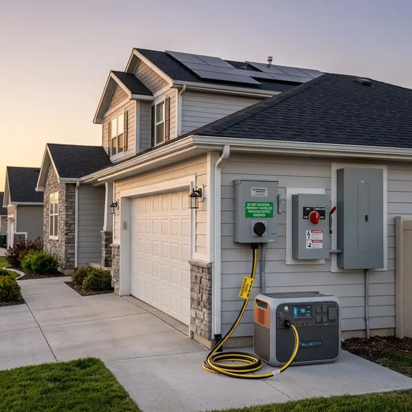 how to connect solar generator to house