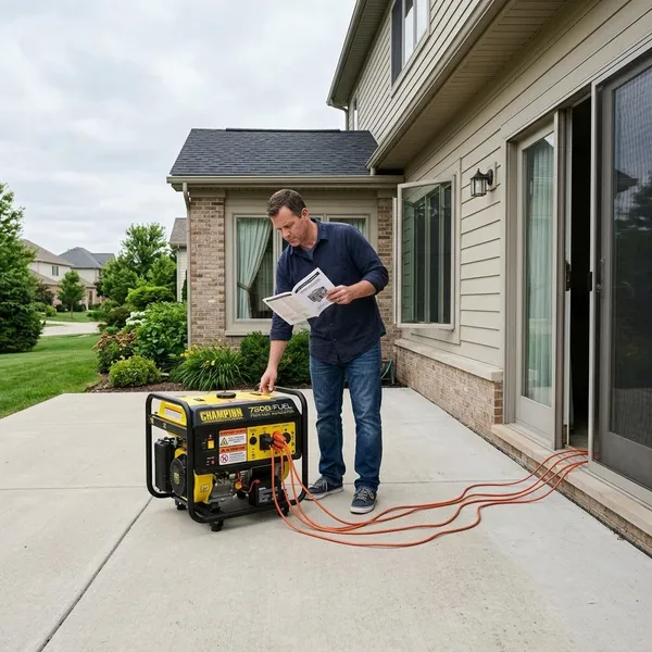 how to use a backup generator