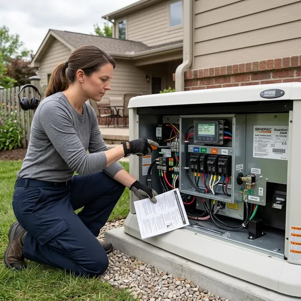 How do you shut down and maintain a backup generator?