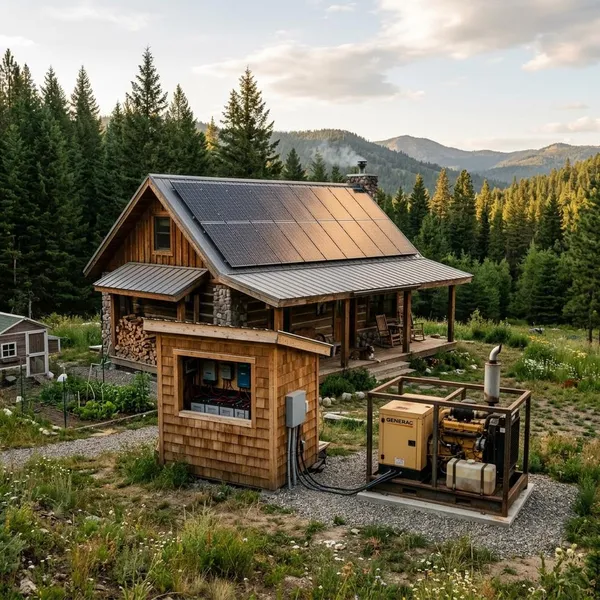 off grid solar system with generator backup