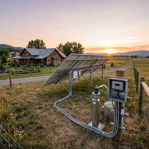 What solar generator setup works best for a well pump?