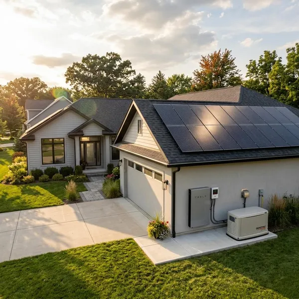solar system with battery and generator backup